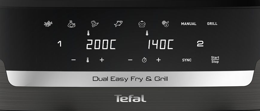 Мультипечь (аэрофритюрница) Tefal Dual Easy Fry&Grill Air Fryer EY905B10 106427 фото