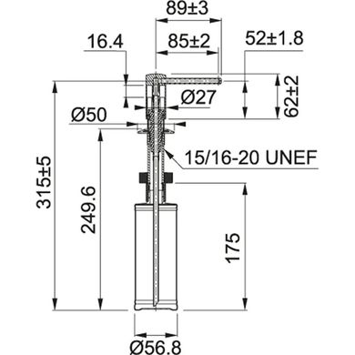 Дозатор для кухонної мийки Franke Comfort 119.0584.065 104062 фото