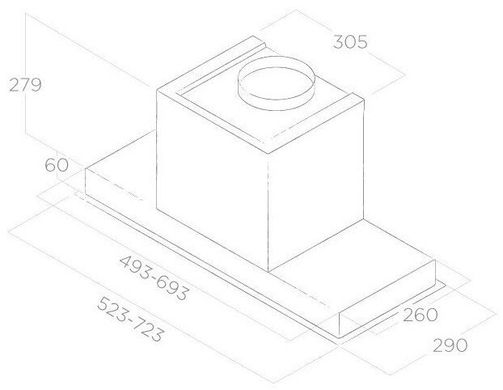 Витяжка Elica HIDDEN IX/A/60 102285 фото